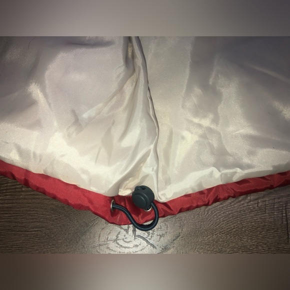 NWT Timberland mens Down Puffer Jacket size S Brick Red Stitched Tree logo - Picture 11 of 16